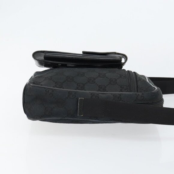 GUCCI GG Canvas Shoulder Bag Black Auth 152032 - Picture 5 of 16